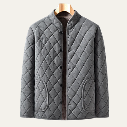 VogeLuxe | Herren-Steppjacke ohne Kragen und Knopfleiste 4
