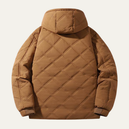 VogeLuxe | Herren-Steppparka mit Kapuze und Kunstfellfutter 3