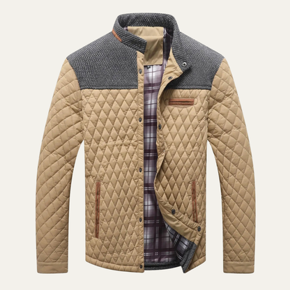 VogeLuxe | Herren-Steppstrickjacke mit Passe 7