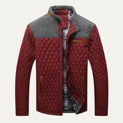 VogeLuxe | Herren-Steppstrickjacke mit Passe 9