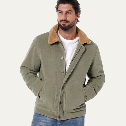 VogeLuxe | Herren-Truckerjacke aus Cord mit Sherpa-Futter 1