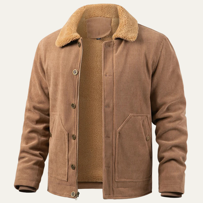 VogeLuxe | Herren-Truckerjacke aus Cord mit Sherpa-Futter 6