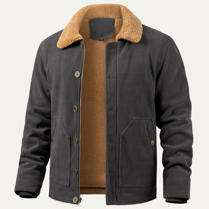 VogeLuxe | Herren-Truckerjacke aus Cord mit Sherpa-Futter 8