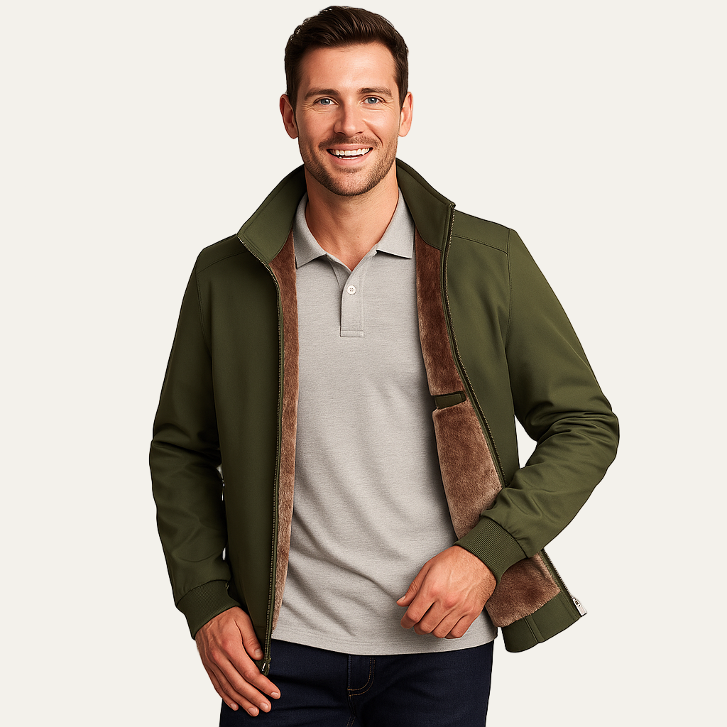 VogeLuxe | Herren-Winterbomberjacke mit Kunstpelzfutter 1