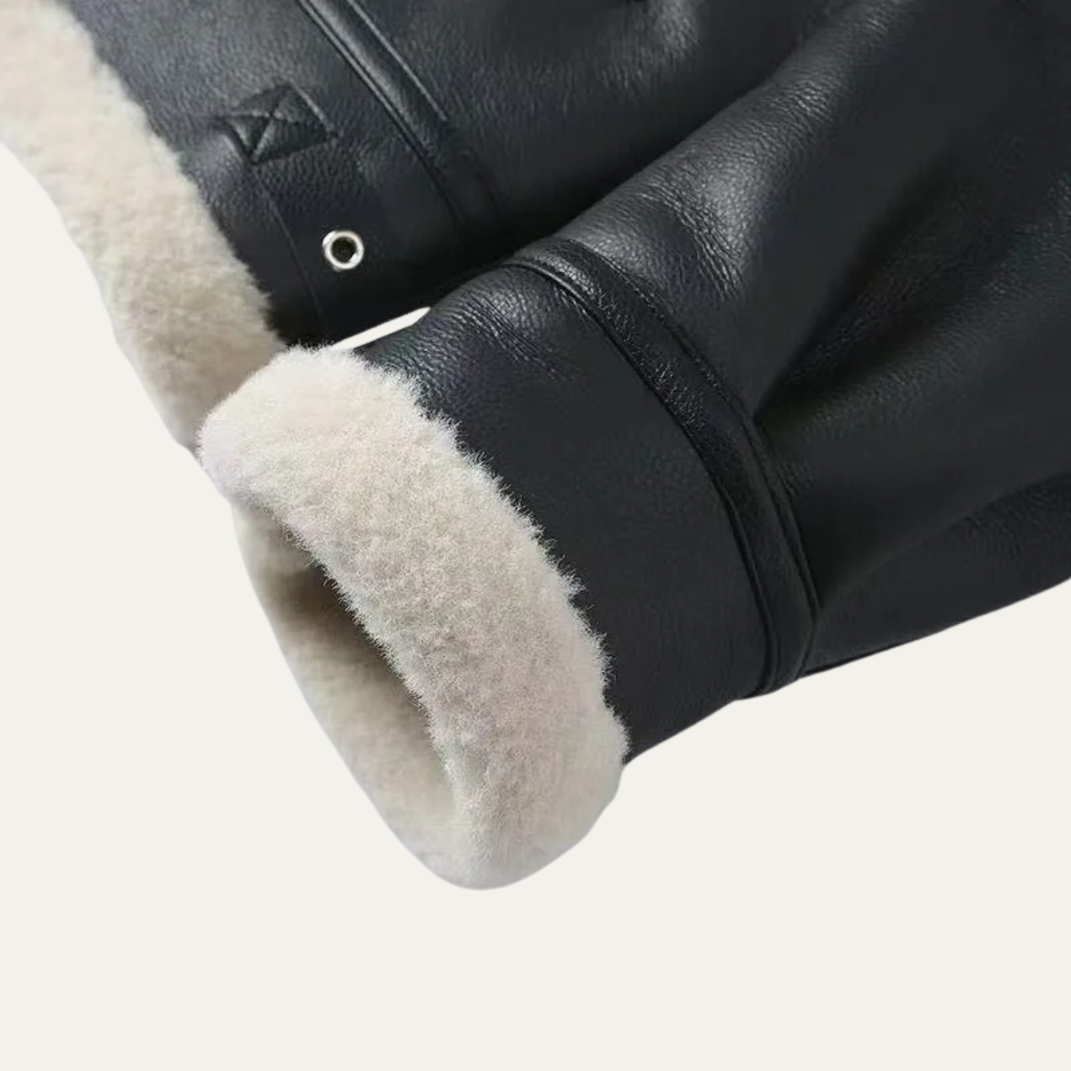 VogeLuxe | Herren-Winterjacke im Fliegerstil mit Lammfellfutter 4