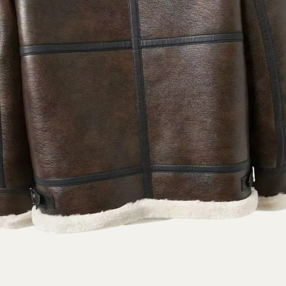 VogeLuxe | Herren-Winterjacke im Fliegerstil mit Lammfellfutter 5