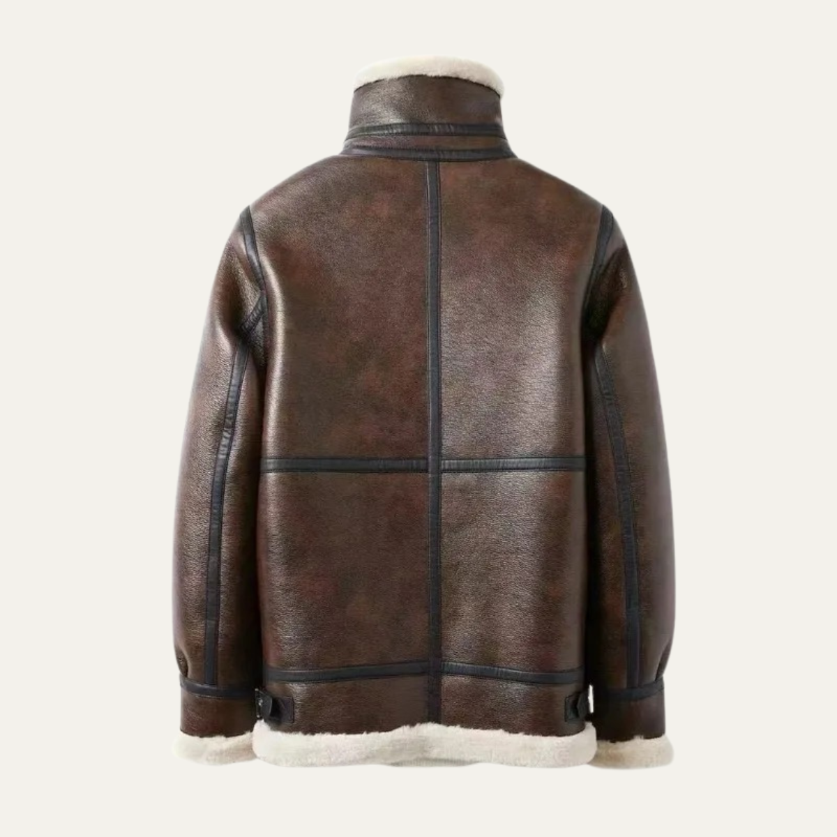 VogeLuxe | Herren-Winterjacke im Fliegerstil mit Lammfellfutter 7