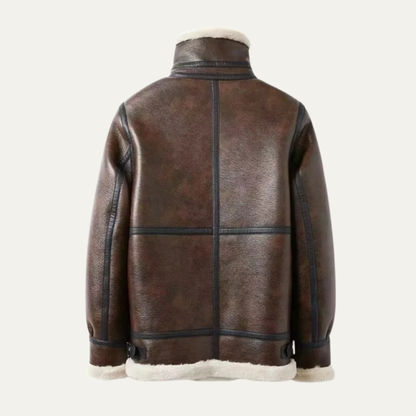 VogeLuxe | Herren-Winterjacke im Fliegerstil mit Lammfellfutter 7