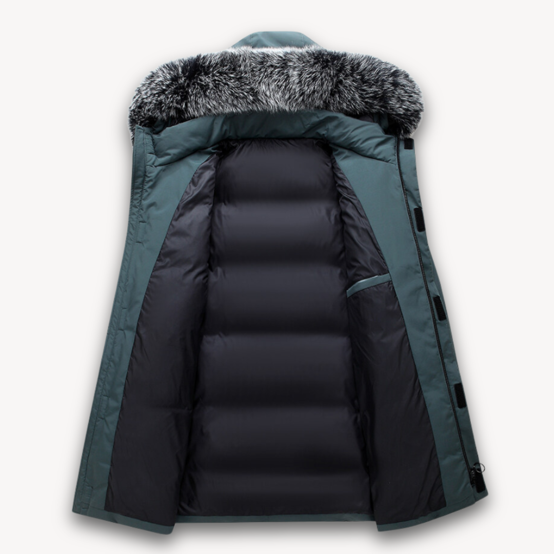 VogeLuxe | Herren-Winterparka mit langer Pelzkapuze 3