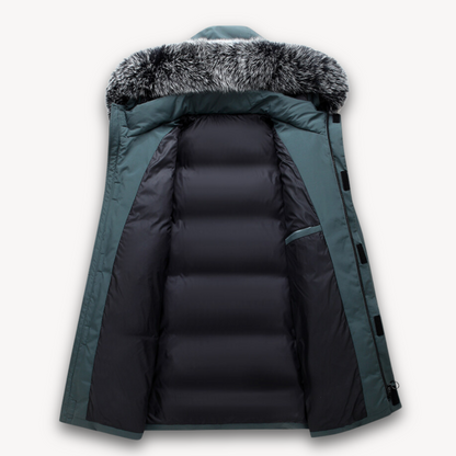 VogeLuxe | Herren-Winterparka mit langer Pelzkapuze 3