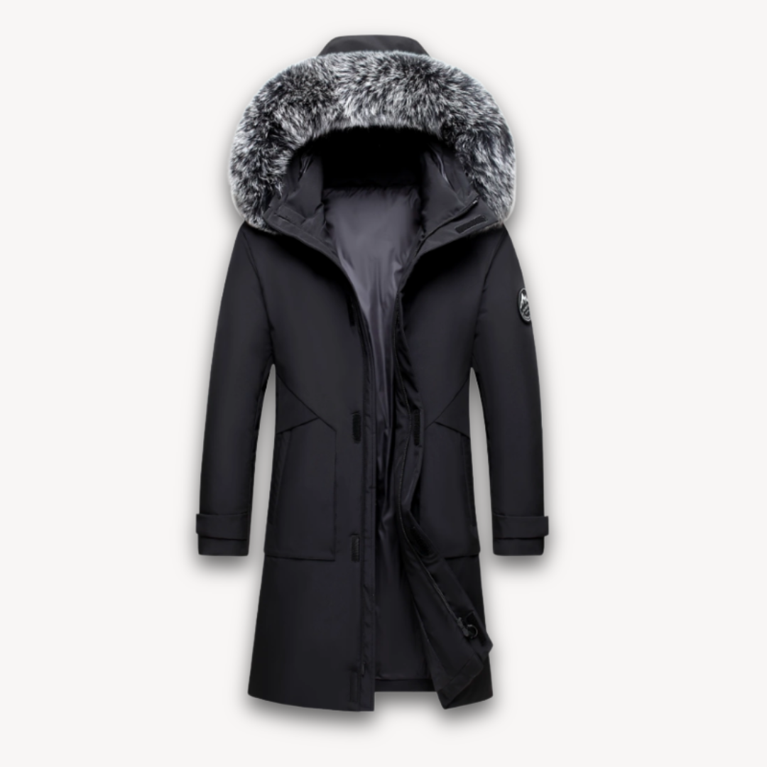 VogeLuxe | Herren-Winterparka mit langer Pelzkapuze 6