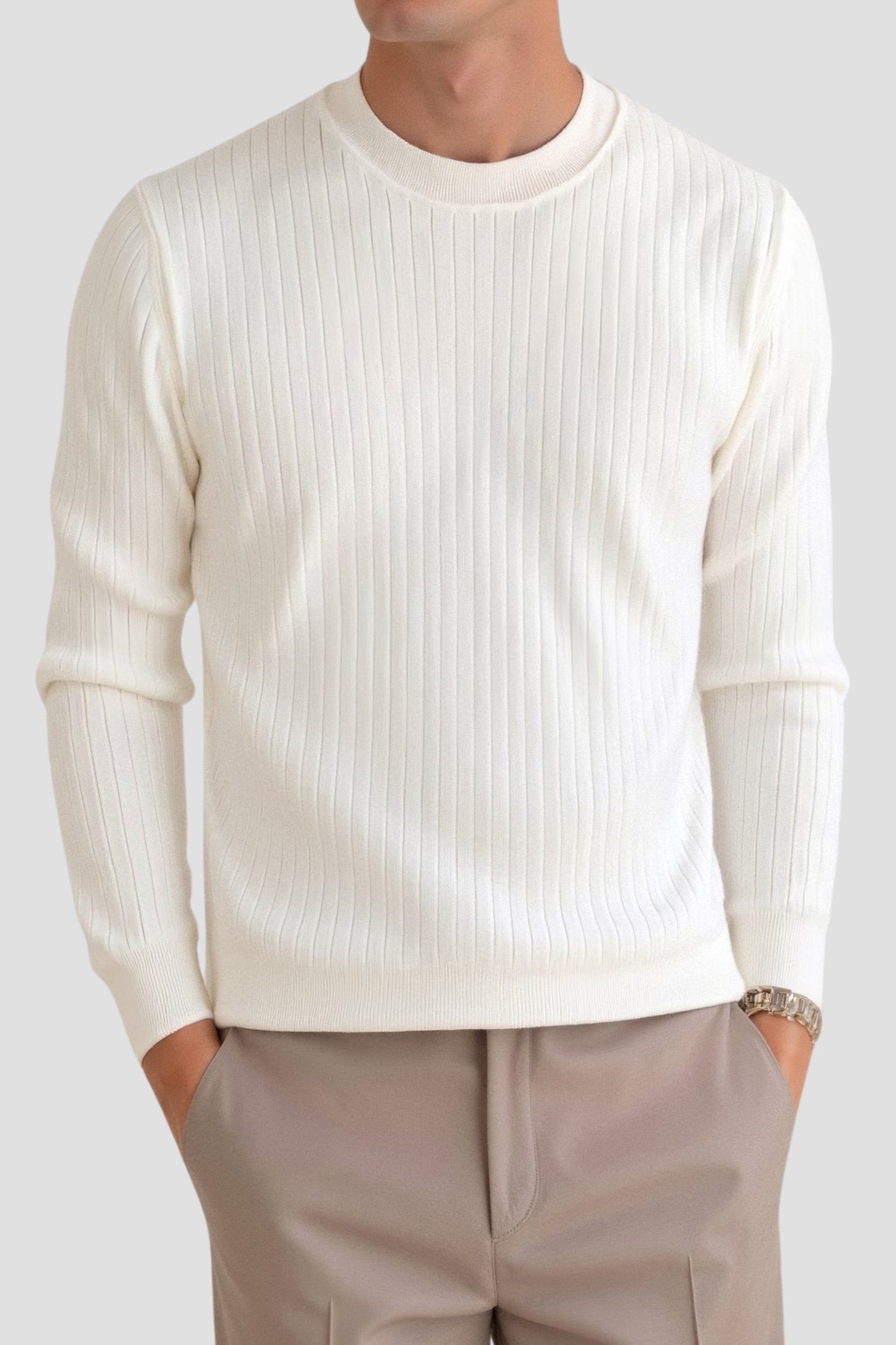 VogeLuxe | Klassischer Rippstrickpullover für Herren 4