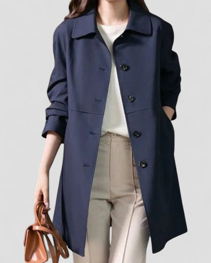 VogeLuxe | Klassischer einreihiger Trenchcoat für Damen 1
