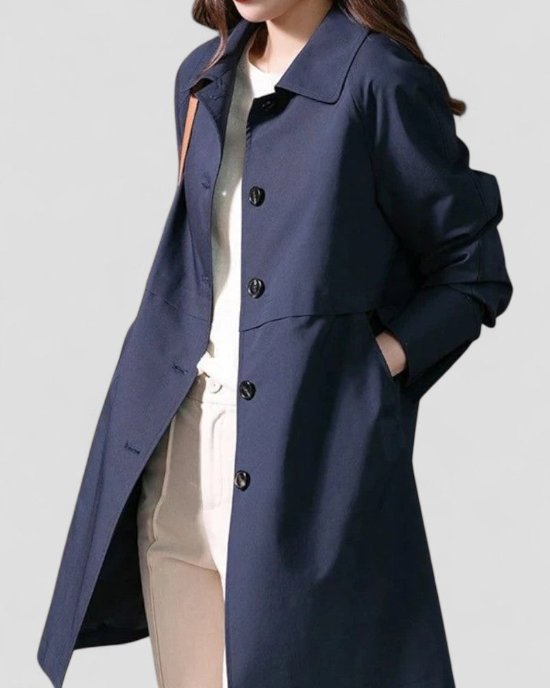 VogeLuxe | Klassischer einreihiger Trenchcoat für Damen 2