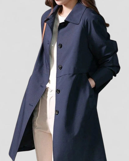VogeLuxe | Klassischer einreihiger Trenchcoat für Damen 2