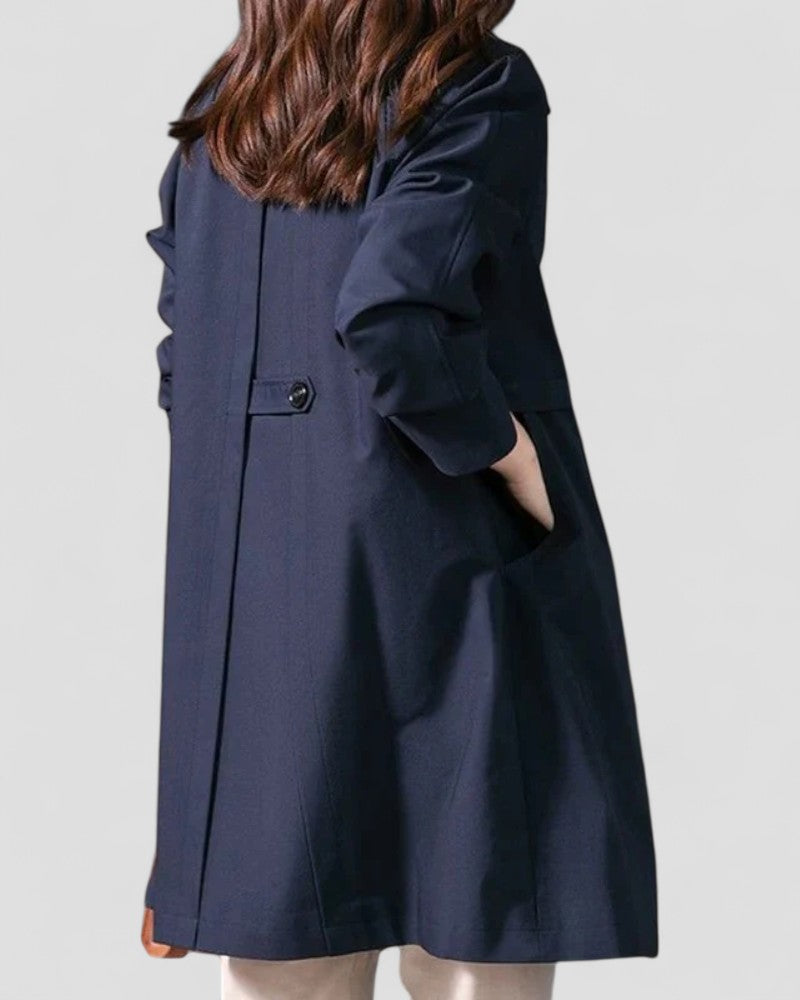 VogeLuxe | Klassischer einreihiger Trenchcoat für Damen 3