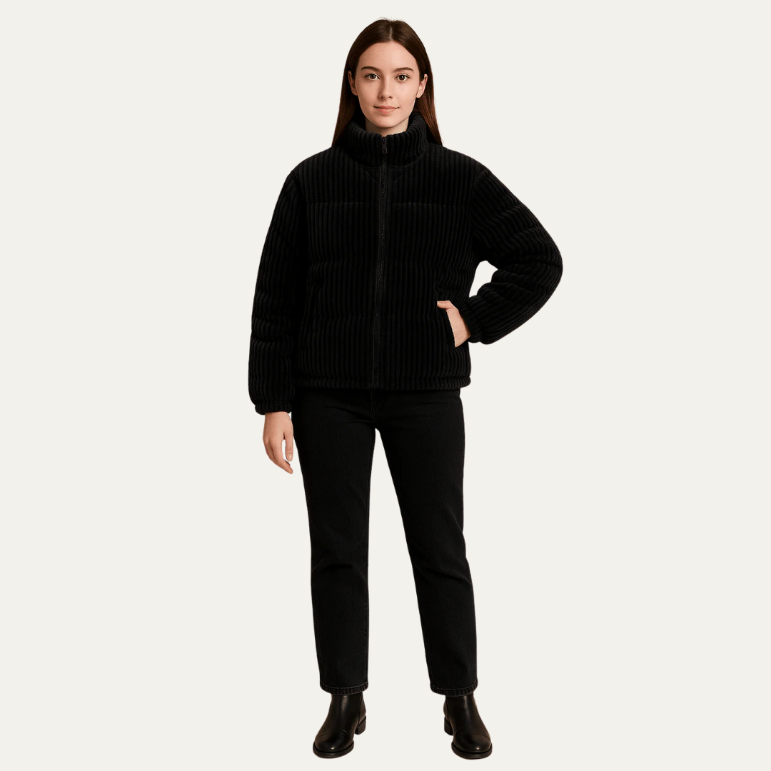 VogeLuxe | Kurze Cord-Steppjacke für Damen 0