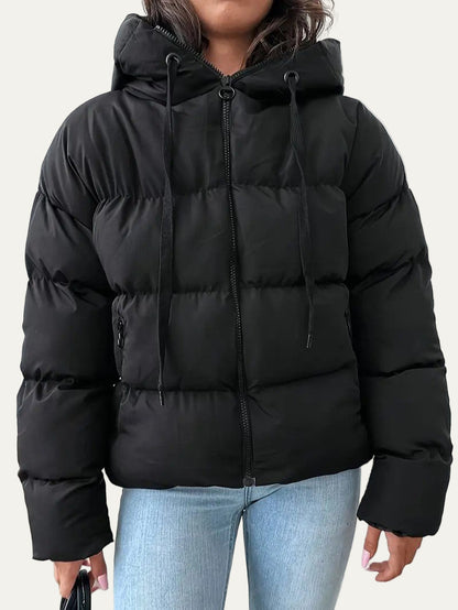 VogeLuxe | Kurze Damen-Steppjacke mit Kapuze 0