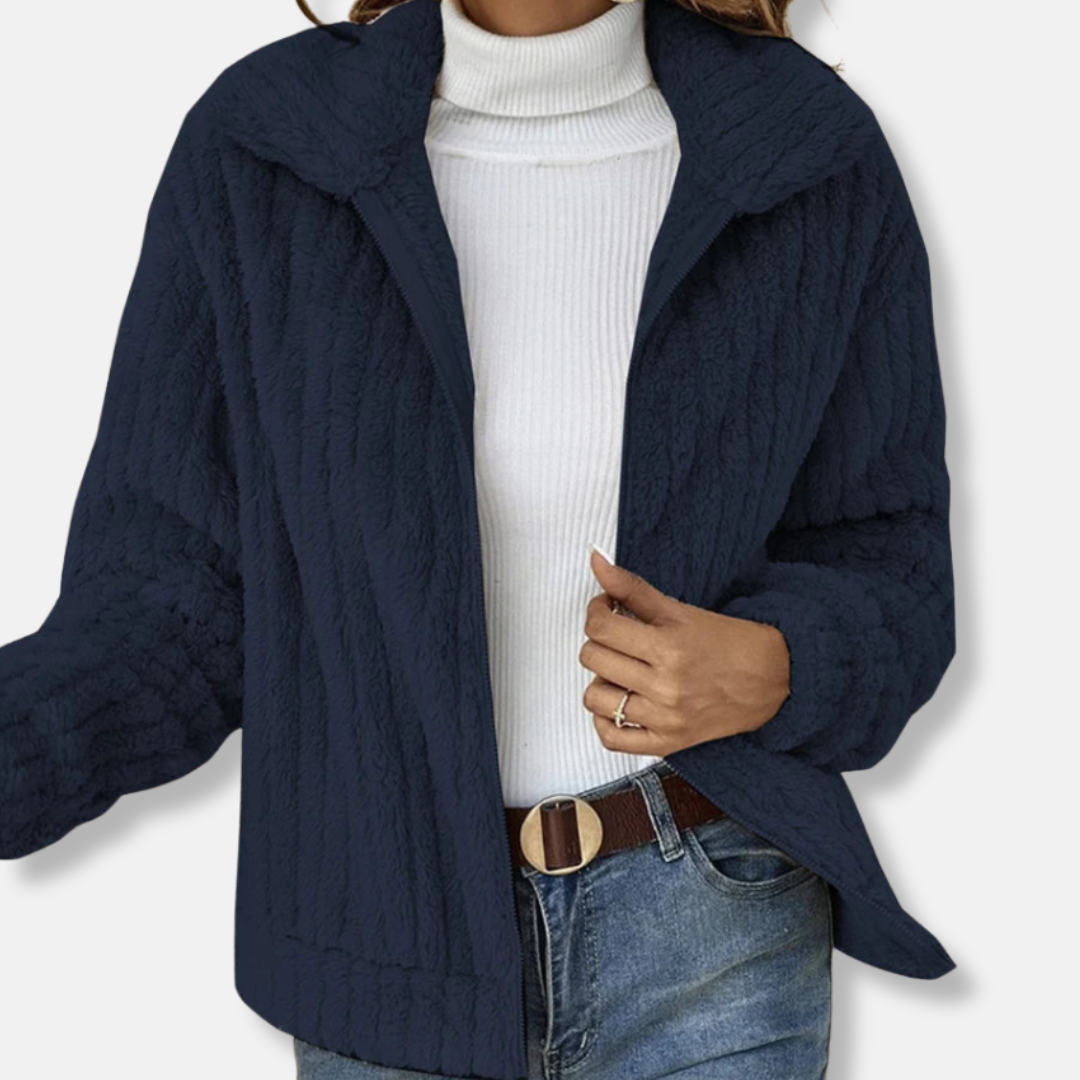 VogeLuxe | Kuschelige Sherpa-Jacke für Damen mit Reißverschluss 1