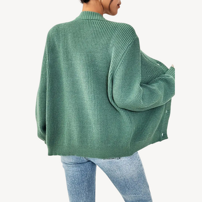 VogeLuxe | Langärmlige Strickjacke mit Knopfleiste vorne für Damen 5