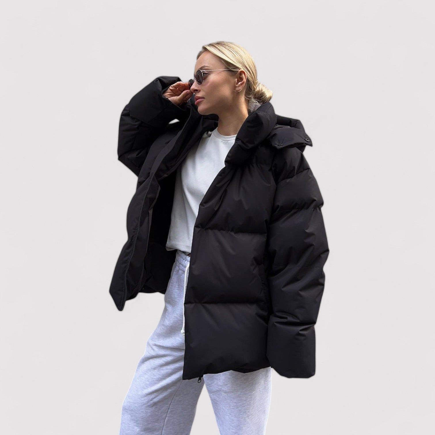 VogeLuxe | Lässige Baumwolljacke mit Kapuze für Damen 0