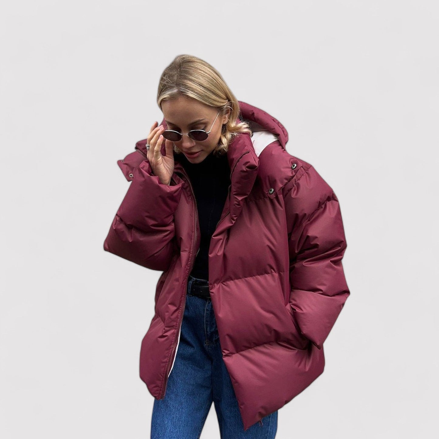 VogeLuxe | Lässige Baumwolljacke mit Kapuze für Damen 4