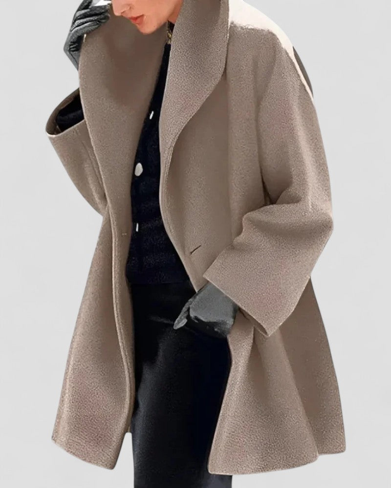 VogeLuxe | Lässiger Windbreaker-Mantel mit Knöpfen für Damen 1