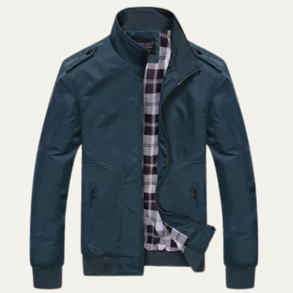 VogeLuxe | Leichte Herren-Bomberjacke mit Stehkragen im klassischen Stil 9
