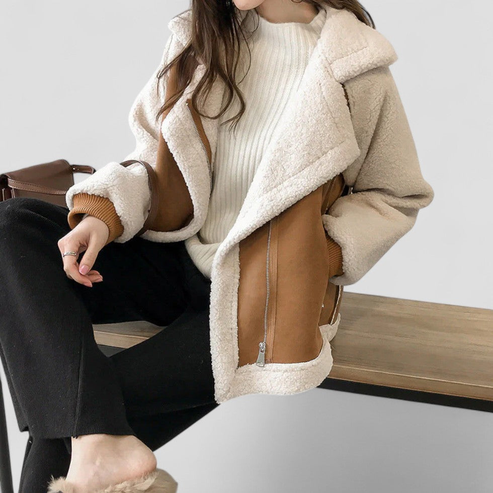 VogeLuxe | Lockere Pelzwolljacke für Damen 2
