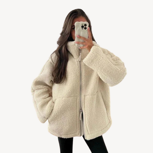 VogeLuxe | Lockere Vintage-Reißverschlussjacke für Damen 0