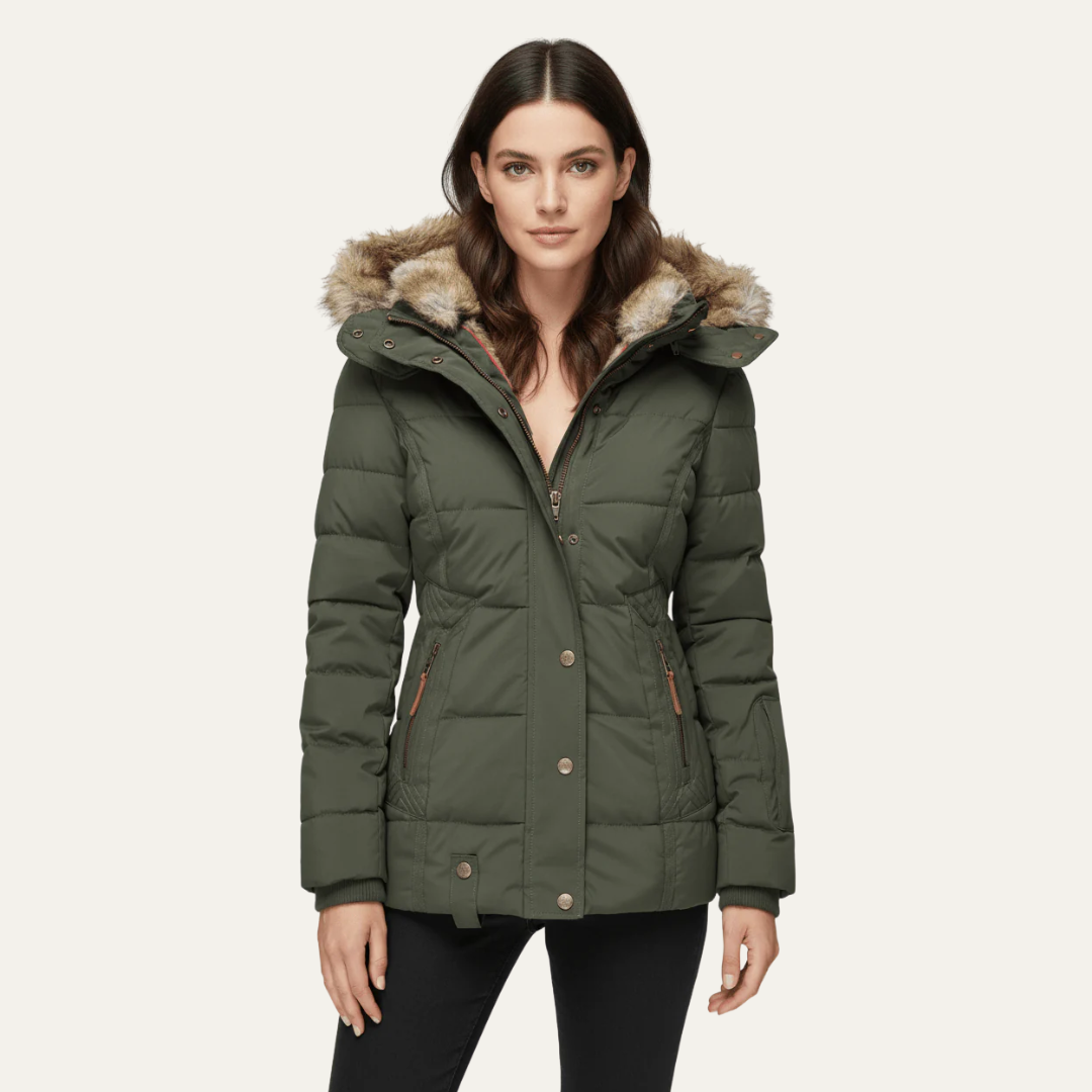 VogeLuxe | Luxuriöse Damen-Steppjacke aus Kunstpelz 10