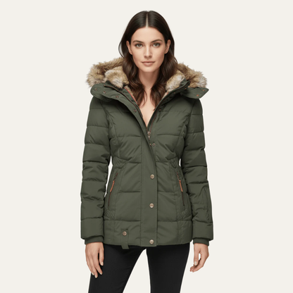 VogeLuxe | Luxuriöse Damen-Steppjacke aus Kunstpelz 10