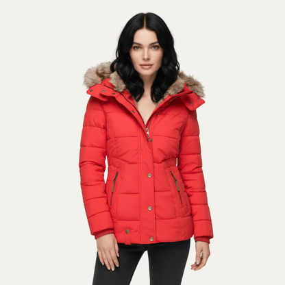 VogeLuxe | Luxuriöse Damen-Steppjacke aus Kunstpelz 11