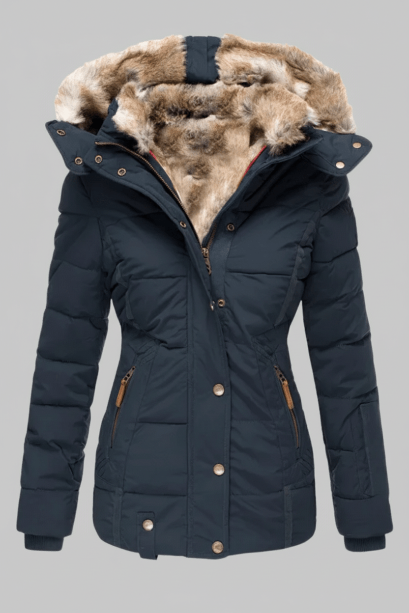 VogeLuxe | Luxuriöse Damen-Steppjacke aus Kunstpelz 3