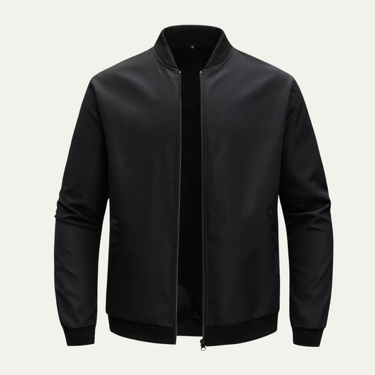 VogeLuxe | Minimalistische, leichte Herren-Bomberjacke mit Reißverschluss 0