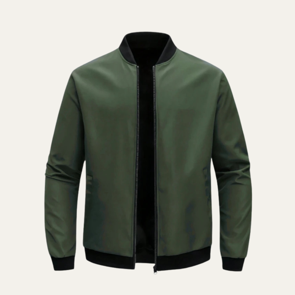 VogeLuxe | Minimalistische, leichte Herren-Bomberjacke mit Reißverschluss 6