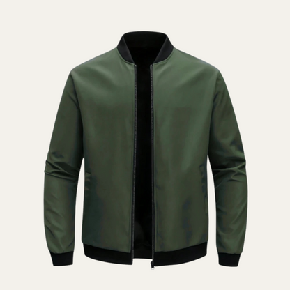 VogeLuxe | Minimalistische, leichte Herren-Bomberjacke mit Reißverschluss 6