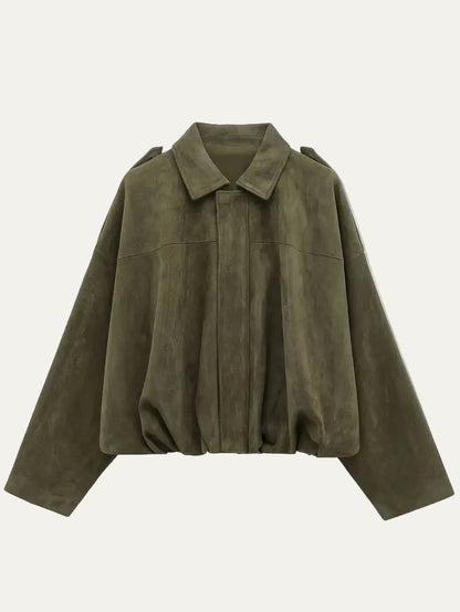 VogeLuxe | Oversized-Bomberjacke für Damen (kurz geschnitten) 0