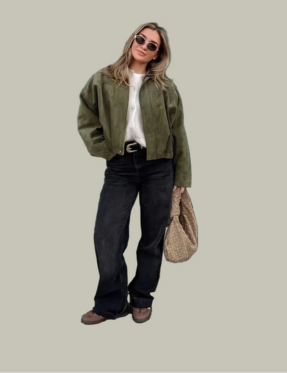 VogeLuxe | Oversized-Bomberjacke für Damen (kurz geschnitten) 3