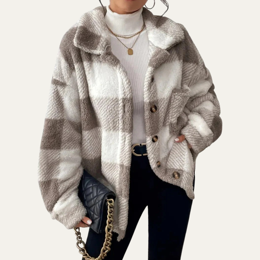 VogeLuxe | Oversized Damen-Shacket mit Karomuster 0