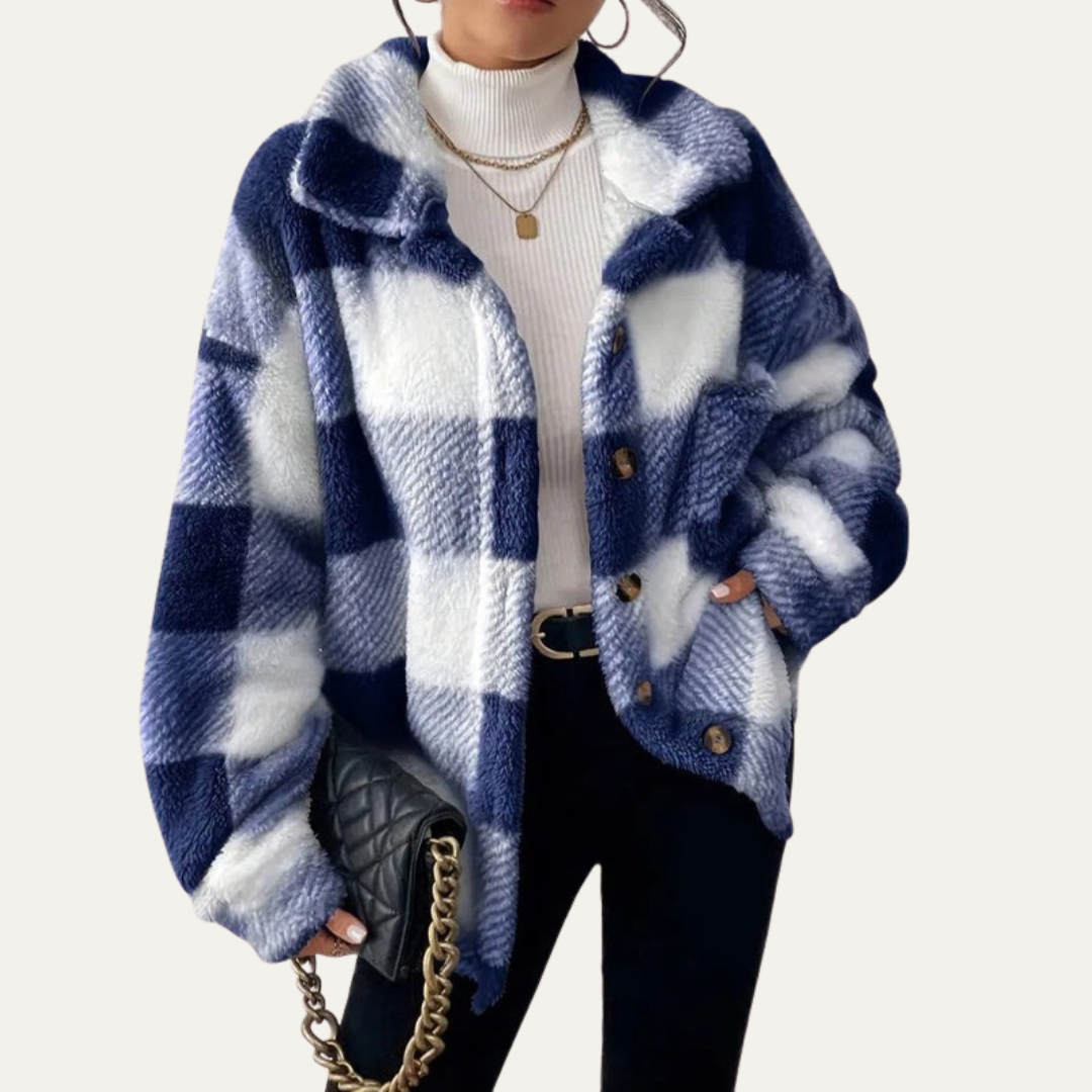 VogeLuxe | Oversized Damen-Shacket mit Karomuster 9
