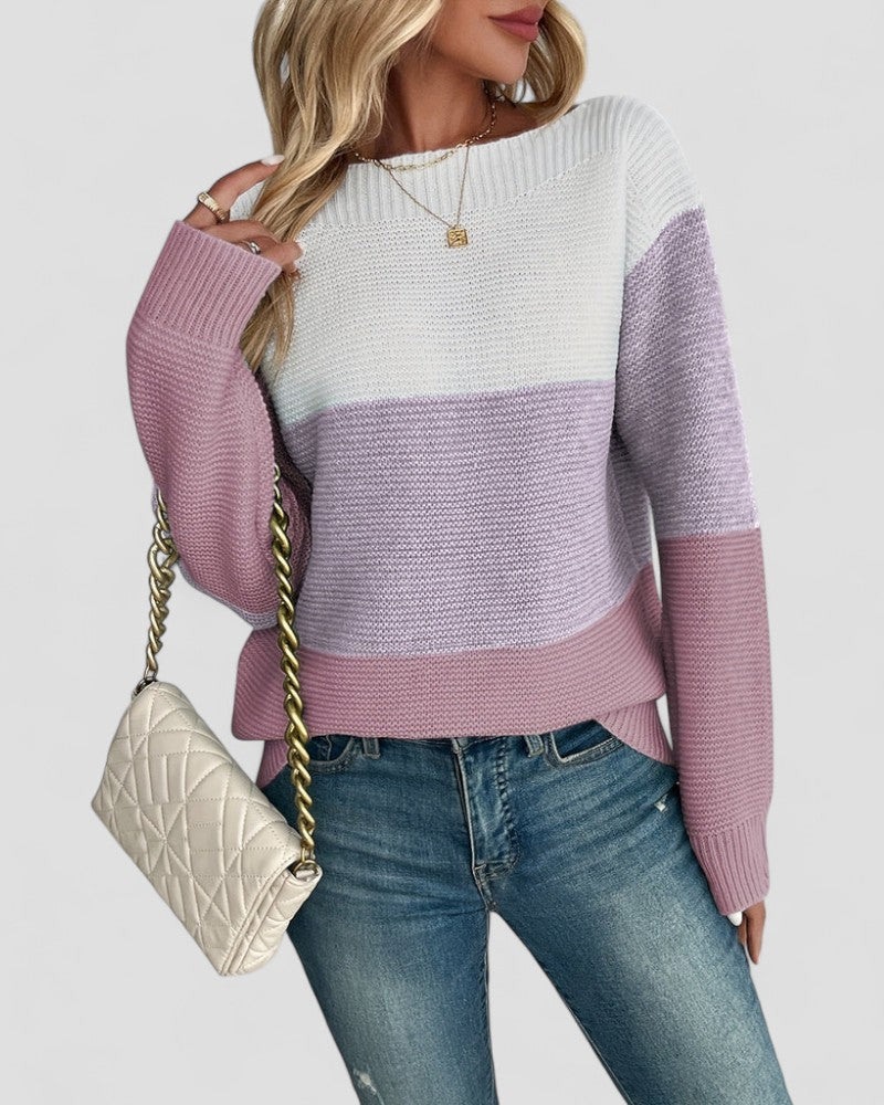 VogeLuxe | Patchwork-Strickpullover für Damen 2