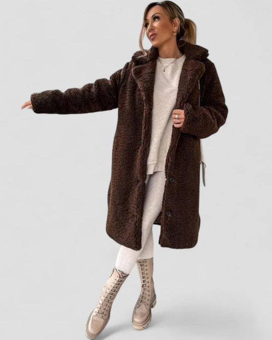 VogeLuxe | Plüsch-Teddy-Trenchcoat für Damen 0