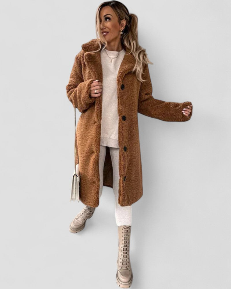 VogeLuxe | Plüsch-Teddy-Trenchcoat für Damen 1