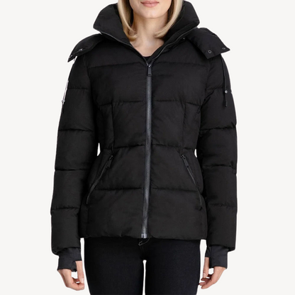 VogeLuxe | Pufferjacke mit Kunstkapuze für Damen 0