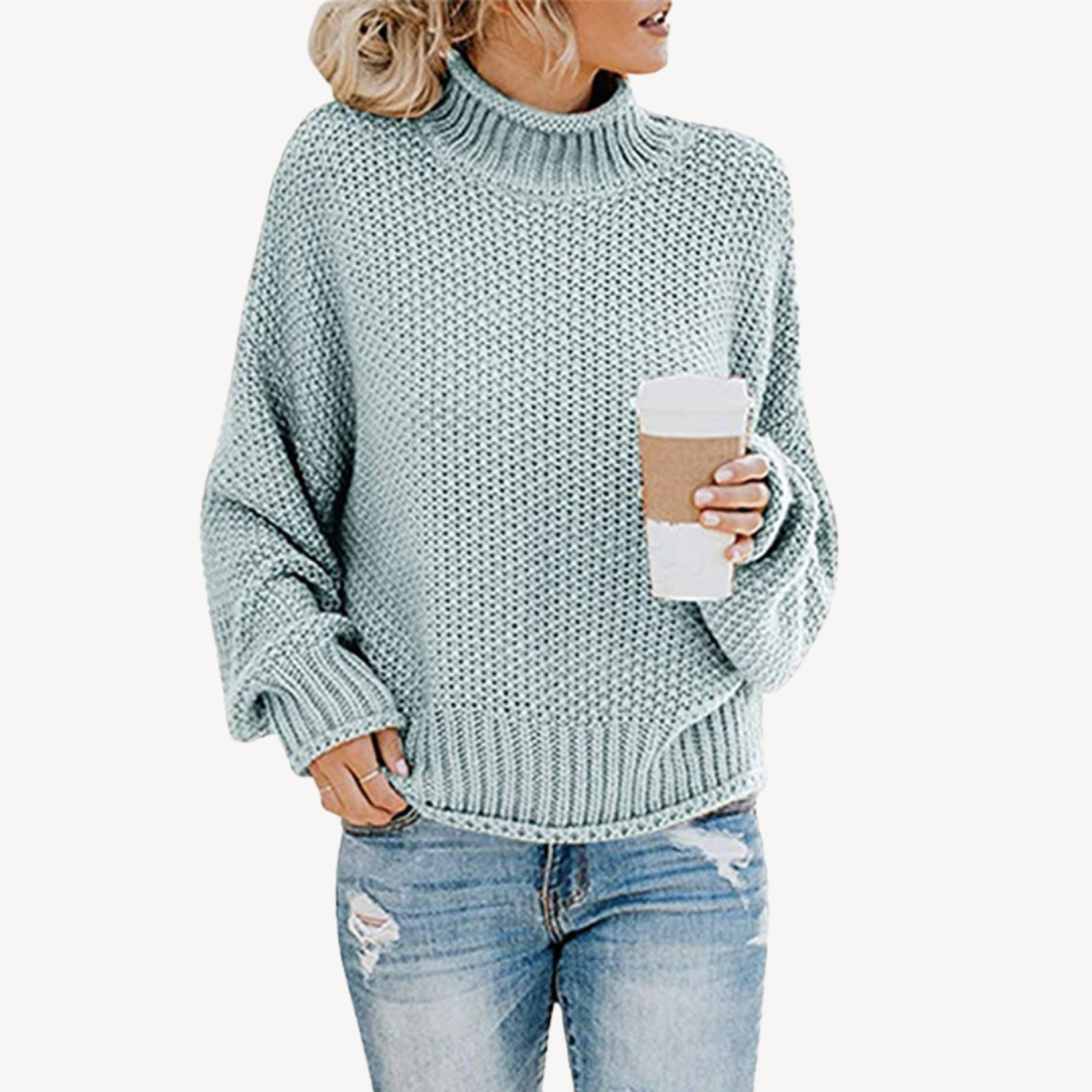 VogeLuxe | Rollkragenpullover mit auffälliger Linie für Damen 6