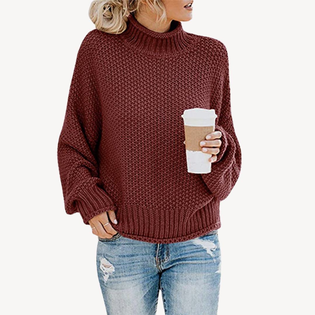VogeLuxe | Rollkragenpullover mit auffälliger Linie für Damen 8