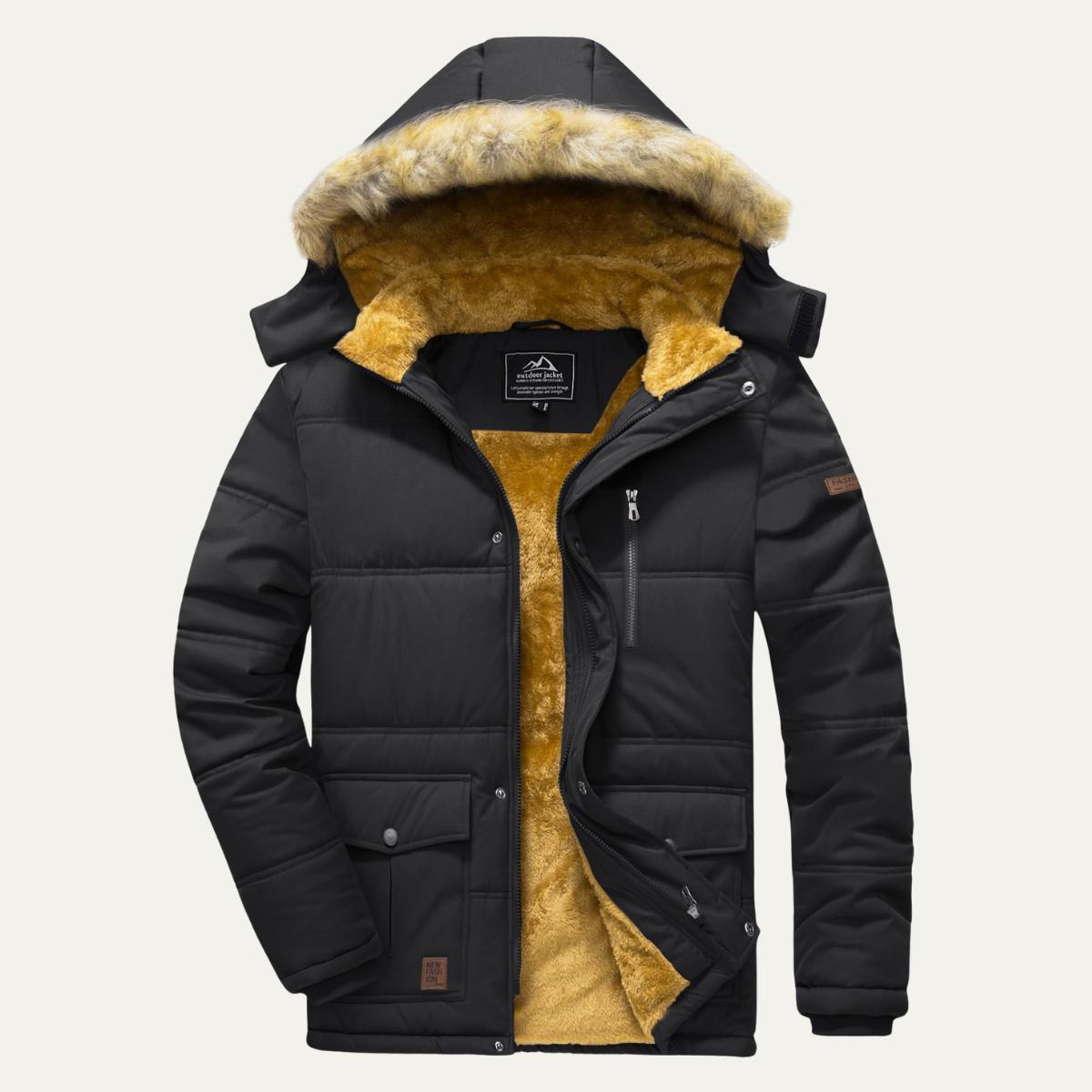 VogeLuxe | Schwerer Herren-Sherpa-Parka mit Kapuze 1