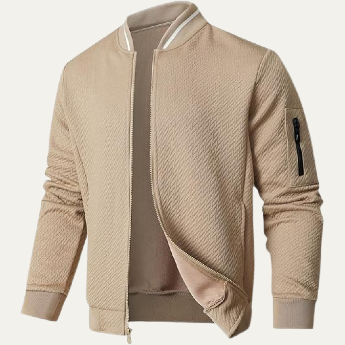 VogeLuxe | Slim-Fit-Bomberjacke für Herren mit Rautensteppung 3