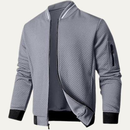 VogeLuxe | Slim-Fit-Bomberjacke für Herren mit Rautensteppung 4